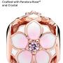 Pandora Jewelry Openwork Pink Magnolia Bloom Crystals Charm in Pandora Rose