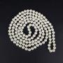 Art Deco Fashion Faux Pearls Necklace 1920s Pearls Necklace Gatsby Accessories Vintage Costume Jewelry Cream Long Necklace for Women