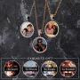 GUCY Picture Necklace for Women Men Personalized Custom Photo Round Necklace Rope Chain
