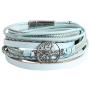 HZMAN Handmade Tree Of Life Natural pearl Leather Cuff Bracelet Magnetic Multi Strand Wrap Bracelet Bohemian Jewelry For Women, Wife, Sister