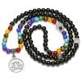 Top Plaza 108 Mala Prayer Beads Natural Lava Rock Stone Essential Oil Diffuser Bracelet Necklace 7 Chakra Healing Crystals Yoga Meditation Stretch Bracelets