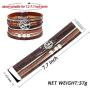 MallDou Jewelry Tree of Life Wrap Boho Leather Wide Cuff Handmade Wristbands Braided Magnetic Buckle Bangle Bracelet Gift for Women Girl