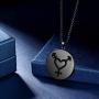 beautlace LGBT Necklace 18K Gold/Silver/Black Gun Plated Round Coin Pendant Love Heart Gay Lesbian Pride Jewelry for Men and Women KP0073