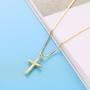Sllaiss 925 Sterling Silver Tiny Cross Pendant Necklace for Women Men Simple Cross Necklace Box Chain 16 Dainty Jewelry Gift