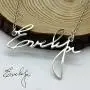 Personalized Handwriting Necklace Handwriting Jewelry, Custom Signature Necklace - Your Actual Handwriting - 925 Sterling Silver