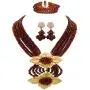 aczuv Fashion African Bead Necklace Nigerian Beads Wedding Jewelry Sets for Women aczuv Fashion African Bead Necklace Nigerian Beads Wedding Jewelry Sets for Women