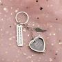 AKTAP Photo Frame Keychain Memorial Gifts Those We Love Dont Go Away They Walk Beside Us Every Day Picture Frame Keyring Holder in Memory of Loved One