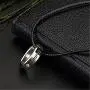 Zodiac Constellation Necklace Pendant for Women Men Stainless Steel Lucky 12 Constellations Ring Leather Necklace Girls Guard Birthday Jewelry