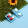 AKTAP Nurse Gift Capsule Pill Board Dangle Earrings for Women Girl Medicine Gift Jewelry for Medical Graduate Student AKTAP Nurse Gift Capsule Pill Board Dangle Earrings for Women Girl Medicine Gift Jewelry for Medical Graduate Student