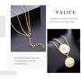 Yalice Layered Coin Necklace Chain Gold Pendant Necklaces Vintage Disc Necklace Jewelry for Women and Girls