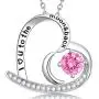 Sterling Silver Blue Sapphire Peridot Necklace Forever Love Infinity Citrine Pink Tourmaline Jewelry