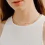 Layered Necklaces for Women, Handmade 14K Gold Plated Dainty Herringbone Pearl Paperclip Chain Choker Necklace Bar Evil Eye Lock Butterfly Cross Pendant Gold Chain Layering Choker Necklaces for Women