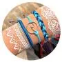 Bracelets for Teen Girls Wave Strand Anklet Bracelets Set,Handmade Cute Sunflower Adjustable Braided Rope Bracelet Bohemian Beach Friendship Jewelry Christmas Gifts
