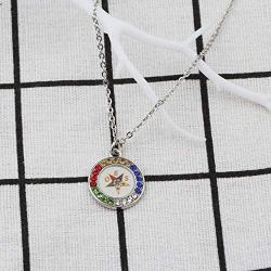 BAUNA Order of The Eastern Star Necklace OES Symbol Jewelry OES Sorority Gift for Women Girls