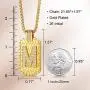 ETEVON Gold Initial Letter Necklace Pendant Chain Bling Alphabet Capital Personalized for Women Men Jewerly Gift for Birthday Girlfriend Boyfriend