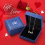 CDE 925 Sterling Silver Necklace Infinity Heart Symbol Charm Endless Love Women Pendant Embellished with Crystal Christmas Jewelry Gift Birthday Gift for Mom Women Wife Girls Her
