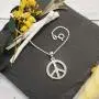 Sterling Silver Small Peace Sign Pendant Necklace, 18'' Sterling Silver Small Peace Sign Pendant Necklace, 18''