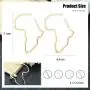 CASSIECA 2 Pcs Stainless Steel African Map Earrings Ethnic Style Dangle Earrings Fashion Africa Drop Hoop Earrings for Women Jewelry CASSIECA 2 Pcs Stainless Steel African Map Earrings Ethnic Style Dangle Earrings Fashion Africa Drop Hoop Earrings for Women Jewelry