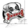 JMQJewelry Dog Bone Paw Mom Charm Birthstone Crystal Charms for Bracelets Mothers Day Women Girl Jewelry