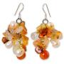 NOVICA Cultured Freshwater Pearl and Carnelian Earrings with Sterling Silver Hooks, Happiness