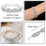 Fiasaso Crystal Bridal Jewelry Set for Women Rhinestone Necklace Earrings Bracelet Wedding Bridesmaid