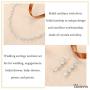 Unicra Bride Silver Necklace Earrings Set Crystal Bridal Wedding Jewelry Set Rhinestone Choker Necklace for Women and Girls (3 piece set - 2 earrings and 1 necklace)(Silver)