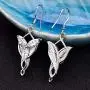 JO WISDOM Women Arwen Evenstar Earrings,925 Sterling Silver Leverback Dangle & Drop Earrings with 5A Cubic Zirconia,Elvish Jewelry for Women