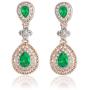 Hslsmxy Women Necklace Studs Earrings Set Colored Crystal Rhinestone Setting Golden Plated Alloy 17.70 Inch Choker Clavicle Short Necklace Drop Dangle Earrings Kit for Girls Birthday Party
