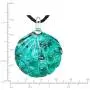 SUVANI Hand Blown & Hand Painted Glass Ocean Green Seashell Necklace or Dangle Earrings