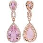 EVER FAITH Womens 925 Sterling Silver Zircon Wedding 8-Shaped Infinity Pierced Dangle Earrings Clear