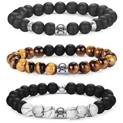 RIOSO Constellation Zodiac Bead Bracelet Horoscope Jewelry for Men Women Lucky Blessing Beaded Bracelets Wristband
