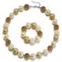 vcmart Girls Gold Chunky Bubblegum Beaded Necklace & Bracelet Set as Gifts
