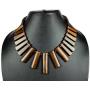 Tribal Large Wooden Handmade Fashion Jewelry Necklace with Innovative Wood Petals | Nagina International
