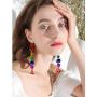 DAMLENG Unique Handmade Lightweight Acrylic Fruits Dangle Drop Earrings Cute Long Tassel Apple Banana Cherry Earrings for Women Girls Statement Jewelry Gifts