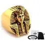 Gungneer Stainless Steel Egyptian Akhnaton King Pharaoh Ring Symbol of Protection Power Strength Jewelry Accessories Gungneer Stainless Steel Egyptian Akhnaton King Pharaoh Ring Symbol of Protection Power Strength Jewelry Accessories