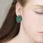 BriLove Womens Victorian Style Crystal Floral Cameo Inspired Oval Clip-On Earrings BriLove Womens Victorian Style Crystal Floral Cameo Inspired Oval Clip-On Earrings