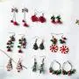 9 Pairs Christmas Earrings for Women Holiday Earrings for Girls Bow Tree Snowflake Earrings
