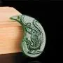 LOOPIG One Pairs Chinese Green Jade Dragon Phoenix Jade Pendant Jewelry Lucky Amulet Jade Necklace LOOPIG One Pairs Chinese Green Jade Dragon Phoenix Jade Pendant Jewelry Lucky Amulet Jade Necklace