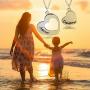 KUIYAI Mother Daughter Necklace Set of 2 Matching Heart Mom and Me Jewelry