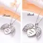 Locket Necklace 925 Sterling Silver Angel Wings Heart Necklace My Angel I love you Mothers Day Gift for Women