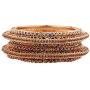 Efulgenz Indian Bollywood CZ Crystal Rhinestone Gold Plated Multicolor Wedding Bridal Bracelet Bangle Set Jewelry