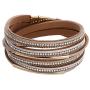 VONRU Leather Wrap Bracelet for Women - Charm Boho Multilayer Gorgeous Bracelets Wristbands - Casual Braided Handmade Magnetic Bracelet Cuff Bangle Gift for Monther