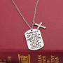 FUSTMW Psalm 23:4 Bible Verse Dog Tag Keyring/Necklace Christian Jewelry Religious Inspirational Gift