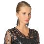 Metme Womens Vintage Style Crystal Simulated Pearl Chandelier Dangle Earrings Pendant Bridal Wedding