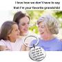 SEIRAA Grandparents Gift Grandpa Keychain Gift for Grandma from Grandchildren Favorite Grandchild Keychain Grandmother Gift
