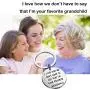 SEIRAA Grandparents Gift Grandpa Keychain Gift for Grandma from Grandchildren Favorite Grandchild Keychain Grandmother Gift