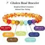 Besteel 7 Pcs Natural Stone Chakras Bracelet for Men Women Crystal Healing Yoga Bead Bracelet Adjustable Besteel 7 Pcs Natural Stone Chakras Bracelet for Men Women Crystal Healing Yoga Bead Bracelet Adjustable