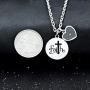 Uloveido Stainless Steel Faith Cross Necklace & Jesus Loves Me Christian Necklace with Mustard Seed Charms Religious Jewelry Y1001