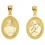 Certified 14k Gold Sacred Heart of Jesus and Immaculate Heart of Mary Reversible Medal Pendant Certified 14k Gold Sacred Heart of Jesus and Immaculate Heart of Mary Reversible Medal Pendant