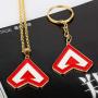 Algol - Game Jewelry Apex Legends Dog Tag Pendant Necklace Apex Logo Keychain For Women Men Metal Keyring Creative Trinket Gift